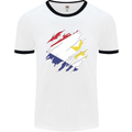 Torn Flag Saba Mens Ringer T-Shirt White/Black