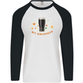 My Guiness Universe Mens L/S Baseball T-Shirt White/Black