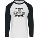 It's Not Me Anti Valentines Singles Day Skull Mens L/S Baseball T-Shirt White/Black
