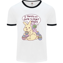 T-Rex Egg Hunt Mens Ringer T-Shirt White/Black