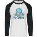 Don't Be Trashy Climate Change Environment Mens L/S Baseball T-Shirt White/Black