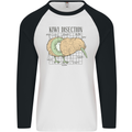 Funny Kiwi Fruit Bird Disection Mens L/S Baseball T-Shirt White/Black