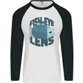 Fisheye Lens Funny Photography Photographer Mens L/S Baseball T-Shirt White/Black