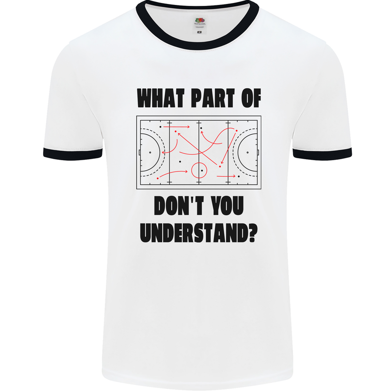 What Part of Hockey Dont You Understand Ice Mens Ringer T-Shirt White/Black