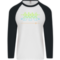 Electrocardiography Music Abby Road Mens L/S Baseball T-Shirt White/Black