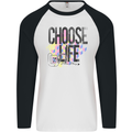 Choose Life Mens L/S Baseball T-Shirt White/Black