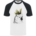 A Cockatoo Bird Mens S/S Baseball T-Shirt White/Black