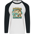 Fishing Legend Funny Fisherman Mens L/S Baseball T-Shirt White/Black