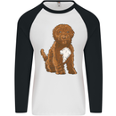 Cockapoo Dog Mens L/S Baseball T-Shirt White/Black