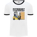 Forklift Driver I Lift Heavy Weights Funny Mens Ringer T-Shirt White/Black