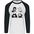 Monkey Magic Japanese Fantasy MMA Mens L/S Baseball T-Shirt White/Black