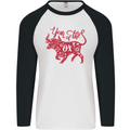 Chinese Zodiac Shengxiao Year of the Ox Mens L/S Baseball T-Shirt White/Black