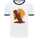 A Melting Chocolate Bunny Easter Mens Ringer T-Shirt White/Black