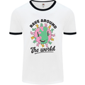 Rave Around the World Dance Music Acid Raver Mens Ringer T-Shirt White/Black