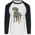 A Coonhound Dog Mens L/S Baseball T-Shirt White/Black