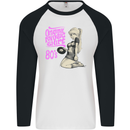 Original Music Shirt DJ Vinyl Turntable Mens L/S Baseball T-Shirt White/Black