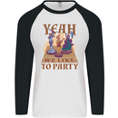 RPG Yeah We Like to Party Role Playing Game Mens L/S Baseball T-Shirt White/Black
