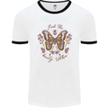 Beauty Within Butterfly Butterflies Mens Ringer T-Shirt White/Black