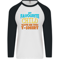 My Favourite Child Gave Me This Fathers Day Mens L/S Baseball T-Shirt White/Black