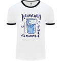 Technically the Glass is Always Full Science Geek Mens Ringer T-Shirt White/Black