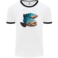 Goliath Fish Fishing Fisherman Mens Ringer T-Shirt White/Black