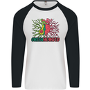 Healthy Green Hearted Avocado Funny Health Mens L/S Baseball T-Shirt White/Black