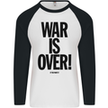 War Is Over if You Want It John Lennon Mens L/S Baseball T-Shirt White/Black