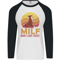 MILF Man I Love Foxes Fox Mens L/S Baseball T-Shirt White/Black