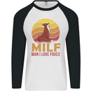 MILF Man I Love Foxes Fox Mens L/S Baseball T-Shirt White/Black
