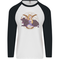 Taurus Star Sign Zodiac Astrological Mens L/S Baseball T-Shirt White/Black