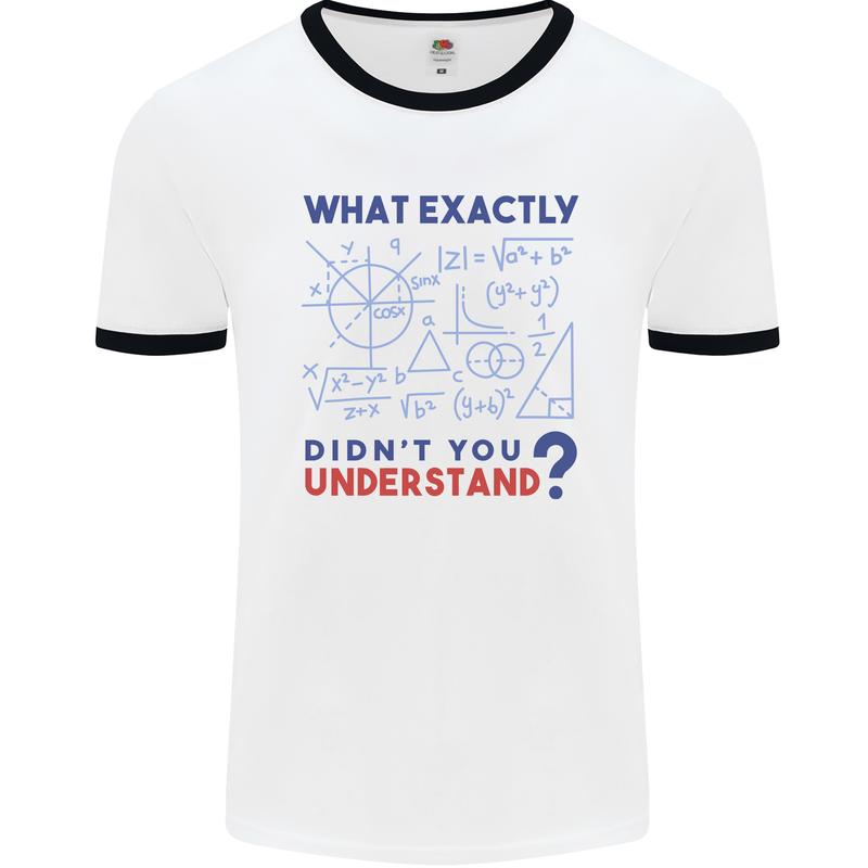 Science What Don't You Understand Geek Mens Ringer T-Shirt White/Black