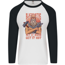 Funny Blacksmith Quote Mens L/S Baseball T-Shirt White/Black