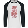 Ballerina Shoes Ballet Dancing Mens L/S Baseball T-Shirt White/Black