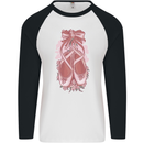 Ballerina Shoes Ballet Dancing Mens L/S Baseball T-Shirt White/Black