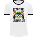 Gaming I Thought Said Extra Lives Gamer Mens Ringer T-Shirt White/Black