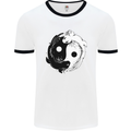 Yin Yang Axolotl Mens Ringer T-Shirt White/Black