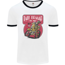 Motocross Talk Braaap MotoX Dirt Bike Motorcycle Mens Ringer T-Shirt White/Black