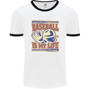 Baseball is My Life Mens Ringer T-Shirt White/Black