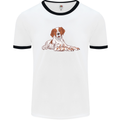 A Epagneul Breton Dog Mens Ringer T-Shirt White/Black