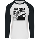 Rad Red Panda Japanese Cool Mens L/S Baseball T-Shirt White/Black
