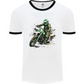 Graffiti Motorcross MotoX Motorbike Biker Mens Ringer T-Shirt White/Black