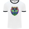 A Colourful Owl Mens Ringer T-Shirt White/Black