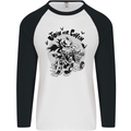 Join Our Coven Funny Halloween Pumpkin Mens L/S Baseball T-Shirt White/Black