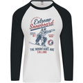 Extreme Snowboarding Snowboard Mens L/S Baseball T-Shirt White/Black