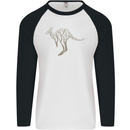 Kangaroo Ecology Mens L/S Baseball T-Shirt White/Black