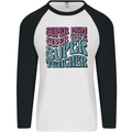 Super Mum Wife Teacher Mens L/S Baseball T-Shirt White/Black