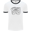 Pew Pew Pew Hands Funny Lightsaber Sci-Fi Mens Ringer T-Shirt White/Black