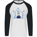 Free Hugs Iceberg and Ship Environment Mens L/S Baseball T-Shirt White/Black