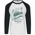 Life is Better With Chickens Around Farming Mens L/S Baseball T-Shirt White/Black