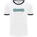 Snowboarding Snow Board Mens Ringer T-Shirt White/Black